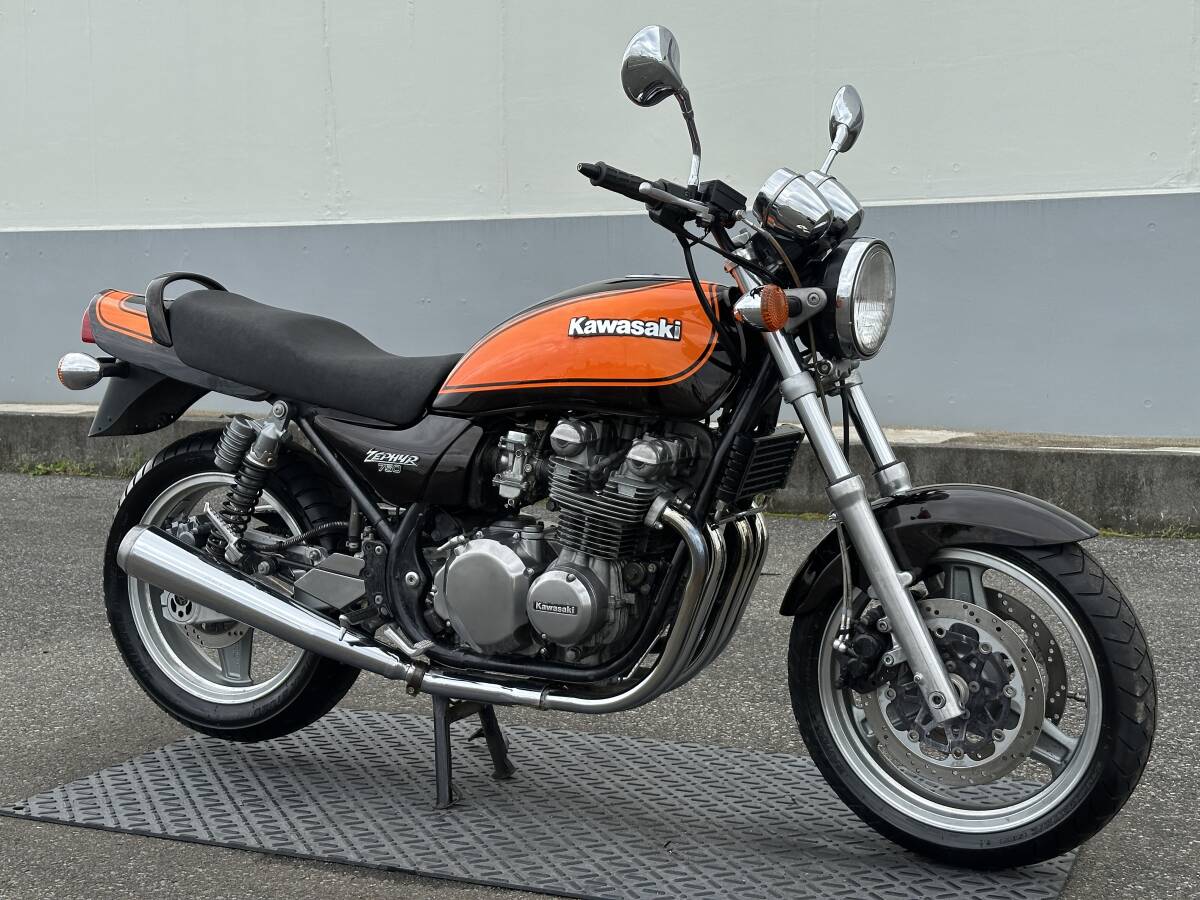 ★KAWASAKI ゼファー750★ 火の玉カラー!! カワサキ エンジン実働 動画有 書類有 登録可 旧車 ゼファー400 RS ZEPHYR拍卖