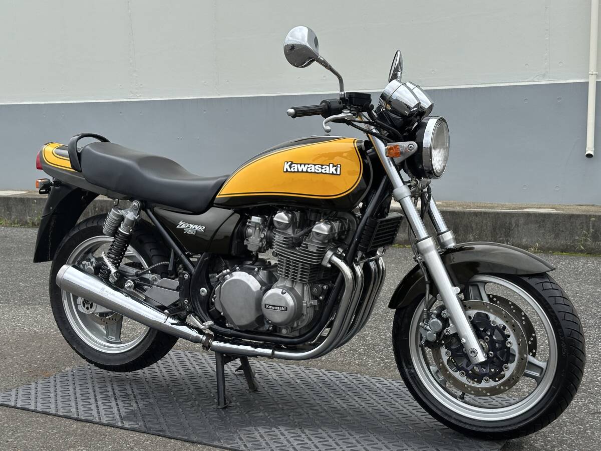 ★KAWASAKI ゼファー750★ イエローボール!! カワサキ エンジン実働 動画有 書類有 登録可 旧車 ZEPHYR ゼファー400 RS 拍卖