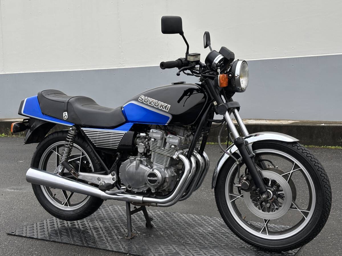 ★SUZUKI GSX400F★ カスタムカラー!! スズキ エンジン実働 動画有 書類有 登録可能 旧車 絶版車 GSX400E GSX250E インパルス ジーフォア拍卖