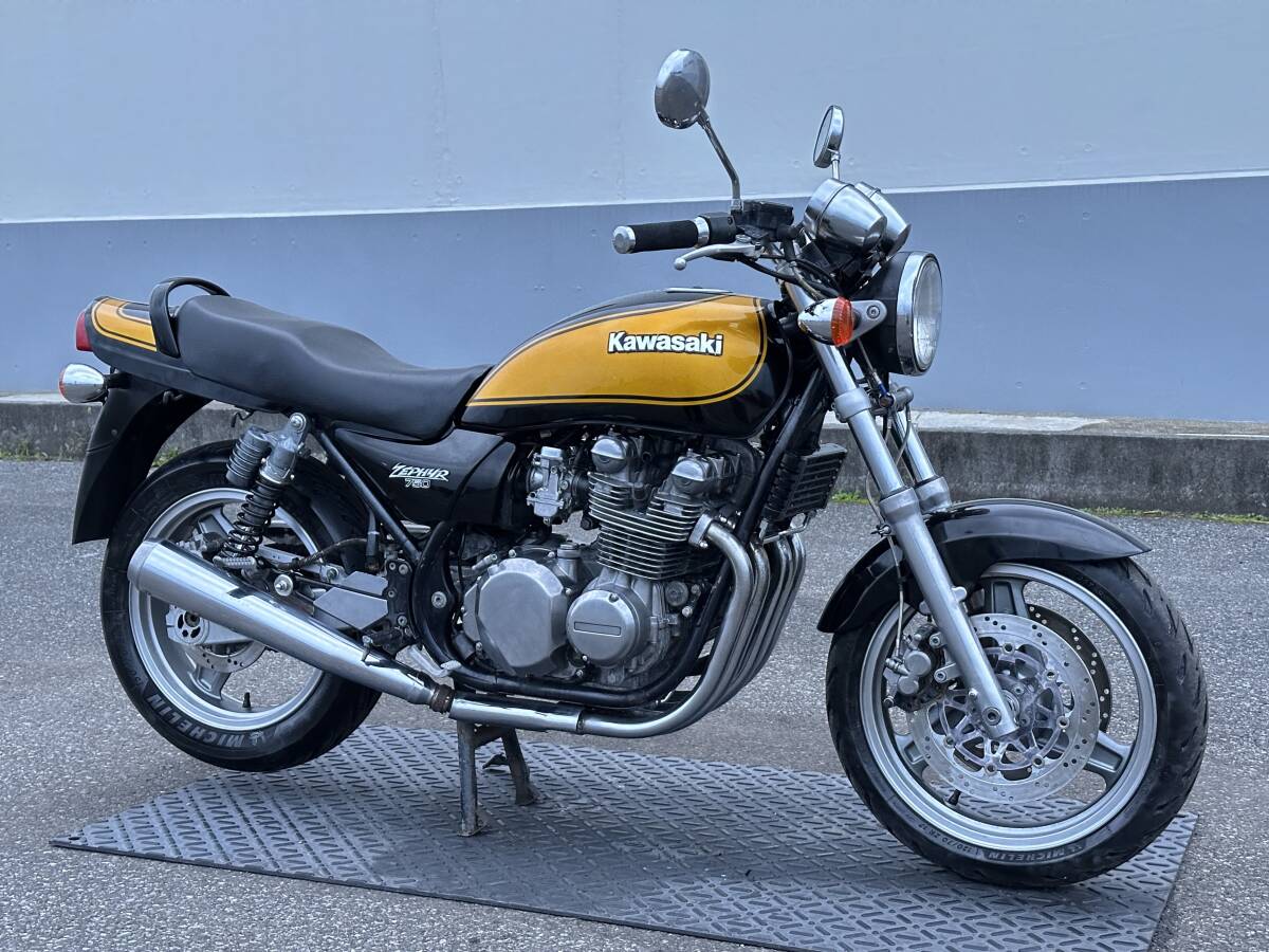 ★KAWASAKI ゼファー750★ イエローボール!! カワサキ エンジン実働 動画有 書類有 登録可 旧車 ゼファー400 RS ZEPHYR拍卖