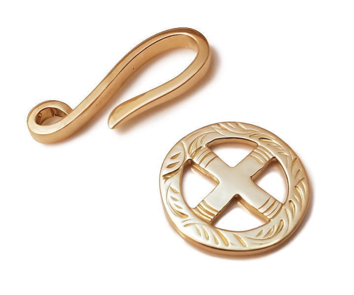 nsvp-010 全金メディスンホイール&全金S字フック パーツ ペンダント k18 ゴールド 金無垢 18金 シルバーアクセ ネイティブ系拍卖