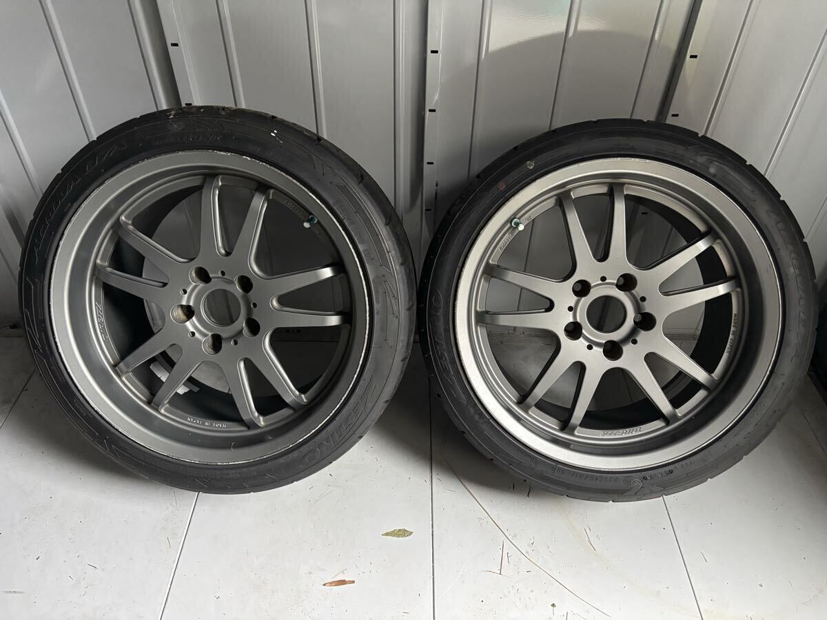 1円売り切り〜2本セットダンロップ ディレッツァRZF17インチPCD114.3 9.5J+33 ZESTINOタイヤ付きドリケツなどに!拍卖