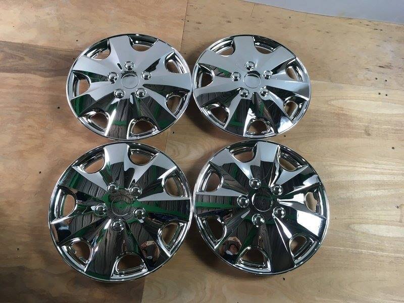 スバル ジャスティ (クローム) ディッシュタイプ 14インチ ホイールカバー 4枚セット 1ヶ月保証付き ホイールキャップ セット 即納拍卖
