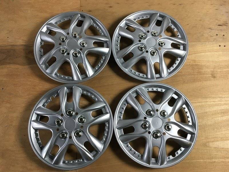 ホイールカバー 汎用品 シルバー メッシュタイプ 13インチ 4枚セット 1ヶ月保証付き ホイールキャップ セット 即納拍卖