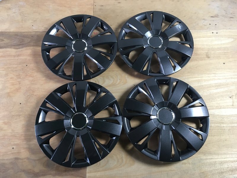 ホンダ N-WGN (ダークガンメタ) スポークタイプ 14インチ ホイールカバー 4枚セット 1ヶ月保証付き ホイールキャップ セット 即納拍卖
