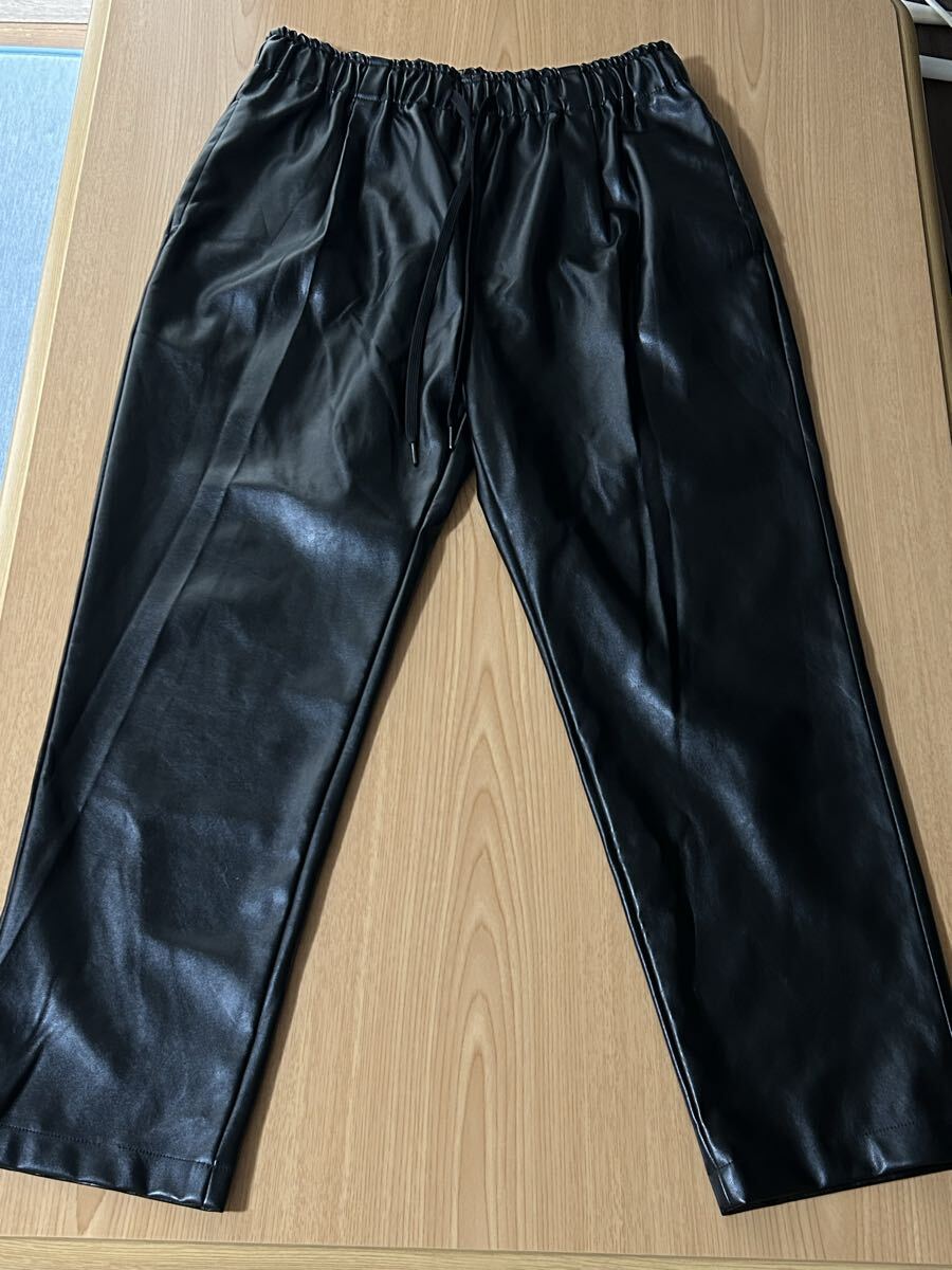 美品 COLONY2139 ワイドレッグ レザーパンツ L拍卖