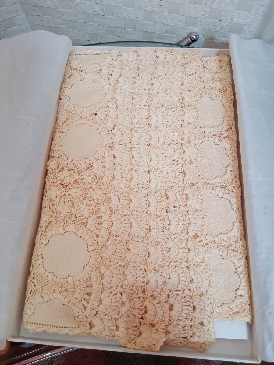 御誂 ショール 登録 寿光織 淡オレンジ 保管品拍卖