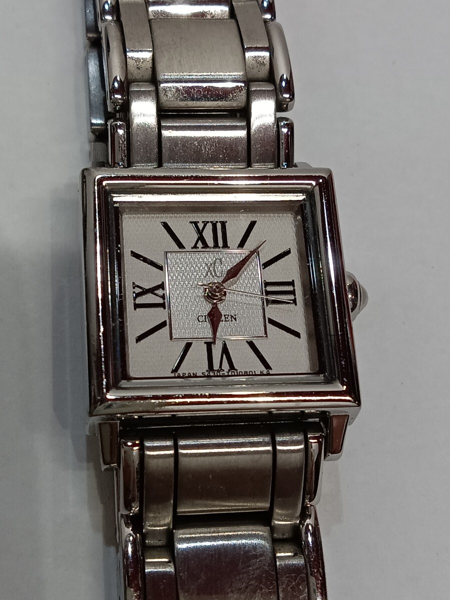 CITIZEN XC レディース 腕時計 シチズン クロスシー 5431-T006809 TA スクエア 箱入り 電池切れ 動作未確認拍卖