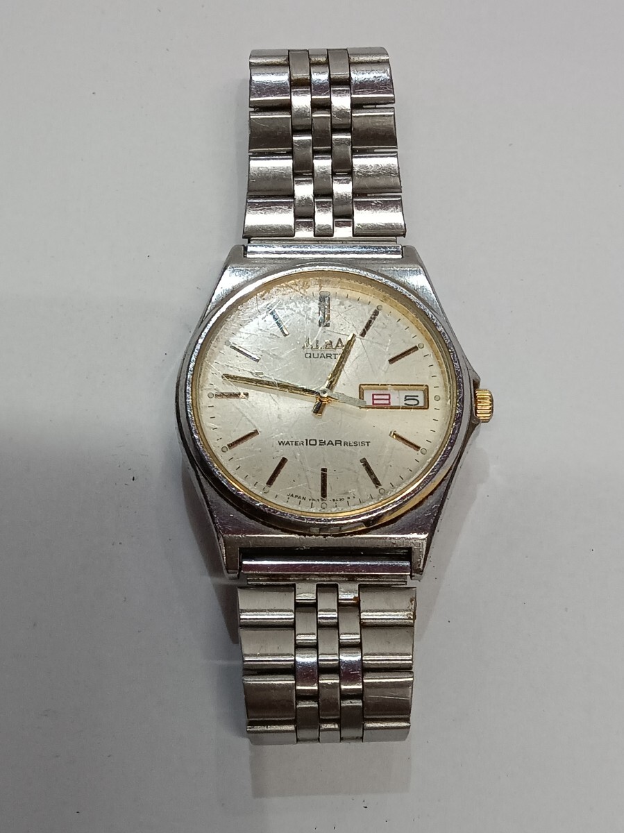 SEIKO ALBA メンズ 腕時計 V743-8A10 クォーツ デイデイト 電池切れ 現状品 セイコー アルバ拍卖