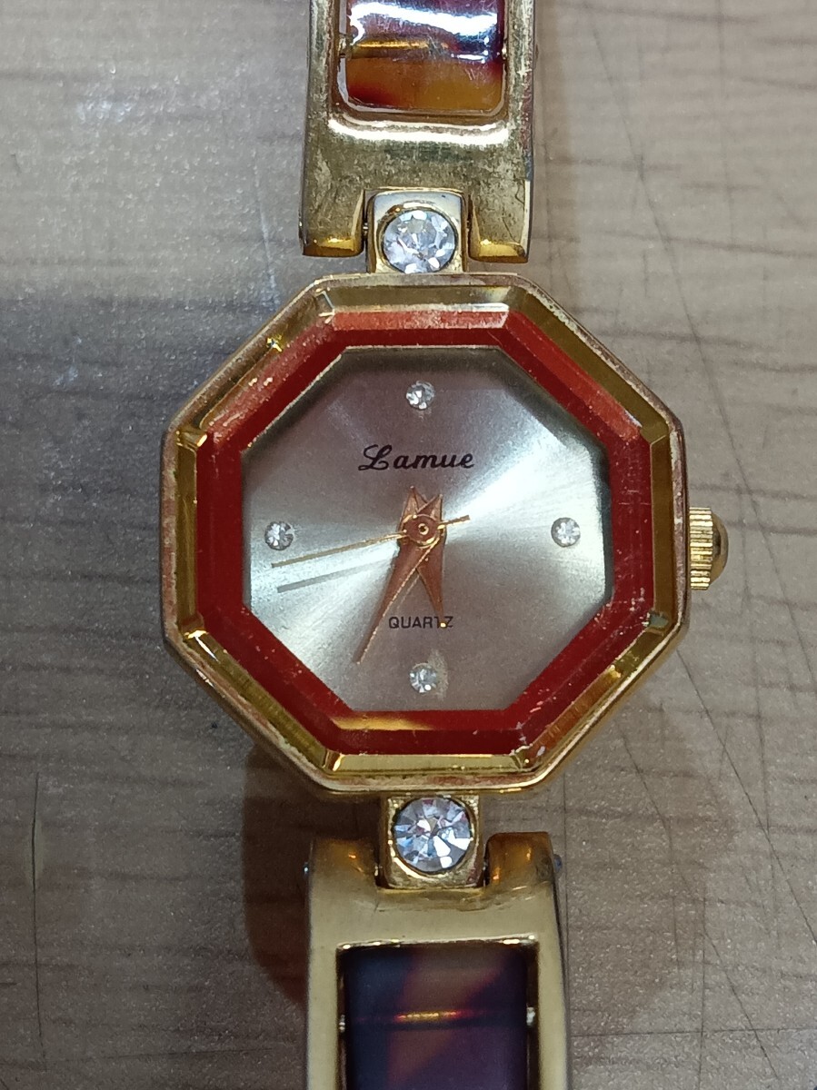 J-AXIS レディース 腕時計 クオーツ ブレスウォッチ Lamue 20/520-B 八角形 電池切れ 動作未確認拍卖