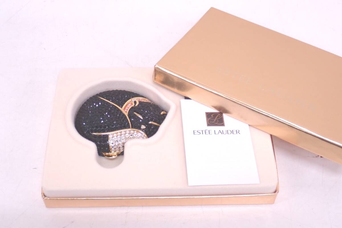 希少 未使用 ESTEE LAUDER エスティローダー ネコ トランスルーセント プレスト パウダー ブリリアント キティ コンパクト P10094拍卖