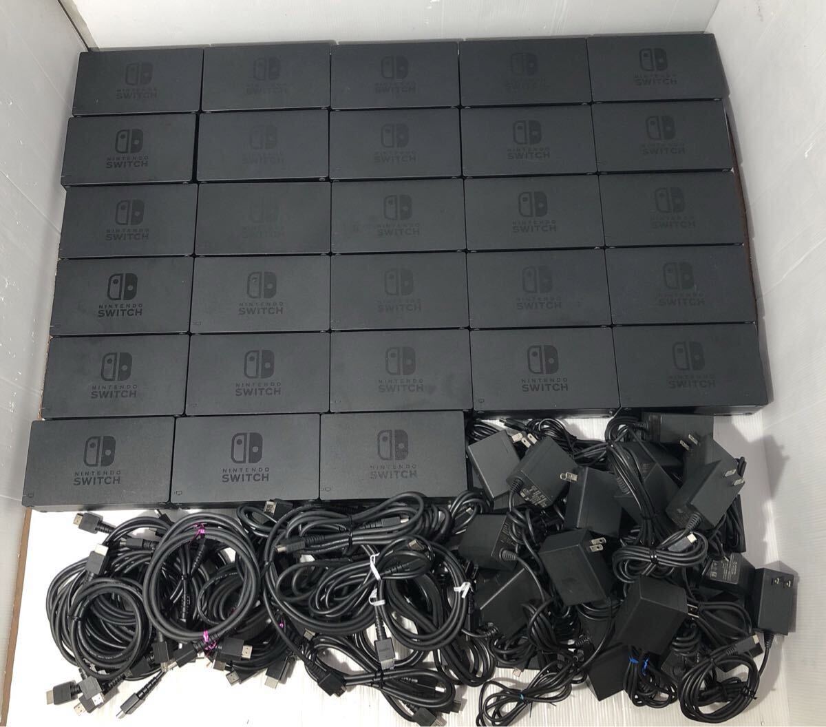 【動作良好】Nintendo Switch 純正ドック&ACアダプター&HDMIコード 一式 28セット まとめ売り 任天堂 ニンテンドー スイッチ 大量拍卖