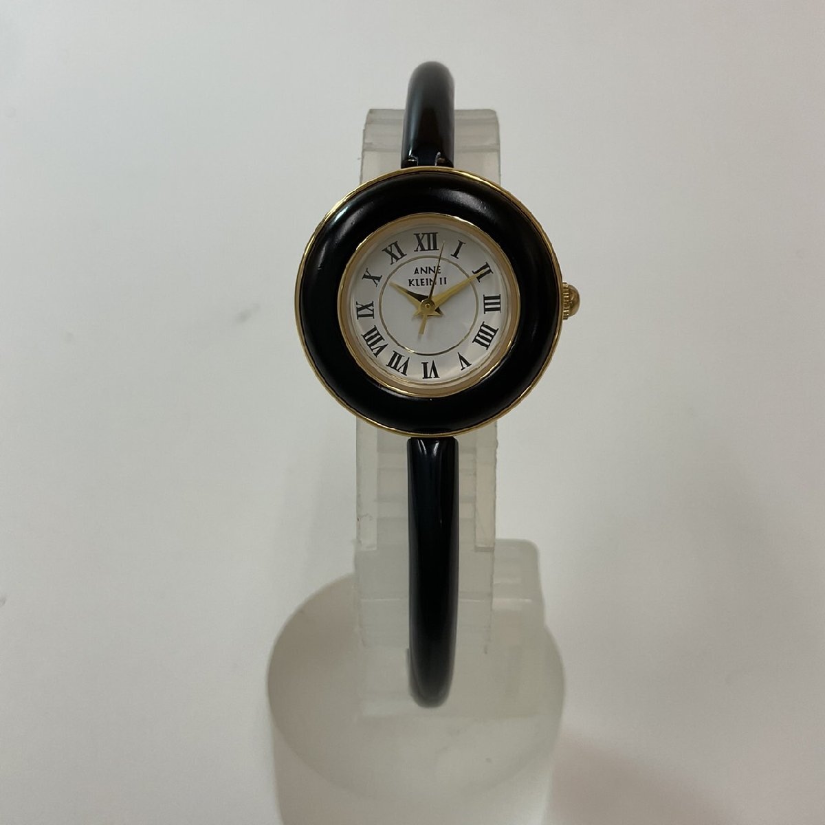 ANNE KLEIN Ⅱ アンクライン チェンジベゼル チェンジブレス バングル QZ クォーツ 腕時計 ホワイト文字盤 レディース拍卖