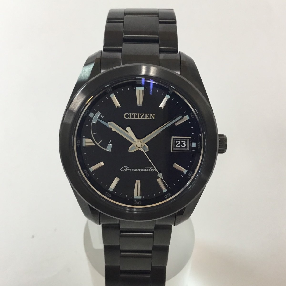<美品>CITIZEN シチズン The CITIZEN ザ・シチズン Eco-Drive エコドライブ AQ1054-59E/A010-T026095 ブラック文字盤 メンズ 腕時計拍卖