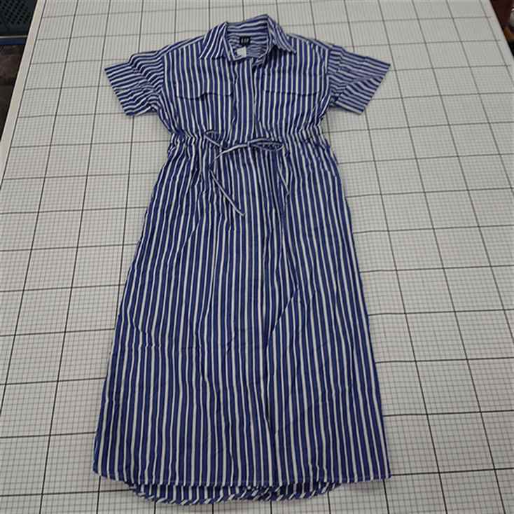 ◇ ⊂ 未使用 GAP ギャップ ストライプ 半袖 ロング丈 ワンピース サイズS ブルー系 レディース E 1509180008213拍卖