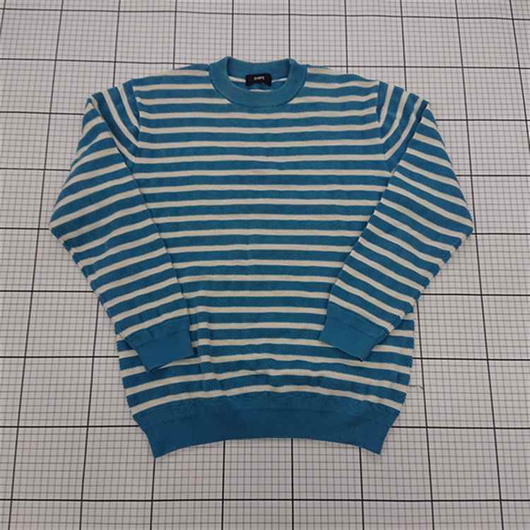 ◇ Θ SHIPS シップス ボーダー 長袖 ニット セーター ブルー ホワイト系 レディース E 1509300011864拍卖