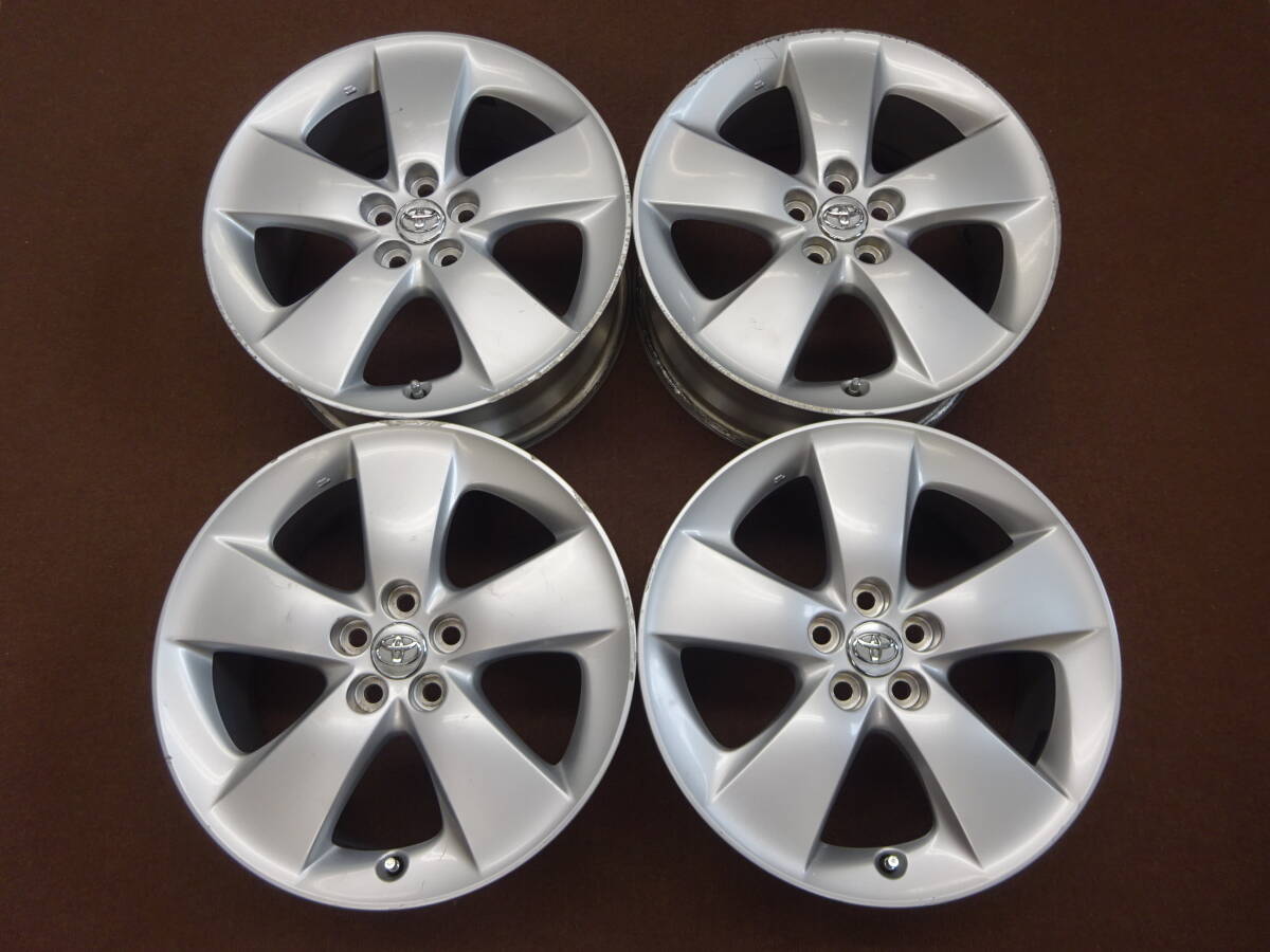 A-68 トヨタ 30プリウス 純正 17×7J ET50 PCD100 5H 4本 人気商品 大特価 TOYOTA カルディナ ウィッシュ 等にも是非 !拍卖