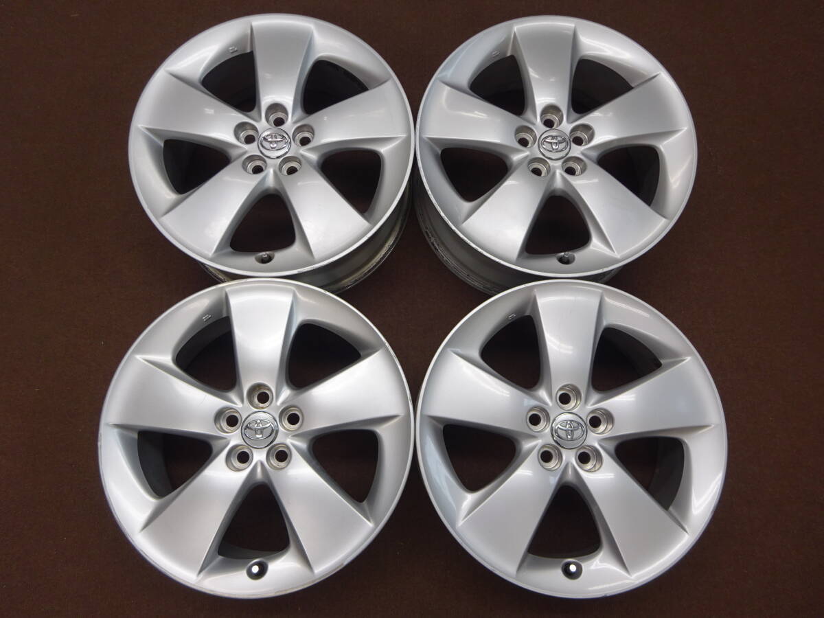 A-75 トヨタ 30プリウス 純正 17×7J ET50 PCD100 5H 4本 人気商品 大特価 TOYOTA カルディナ ウィッシュ 等にも是非 !拍卖