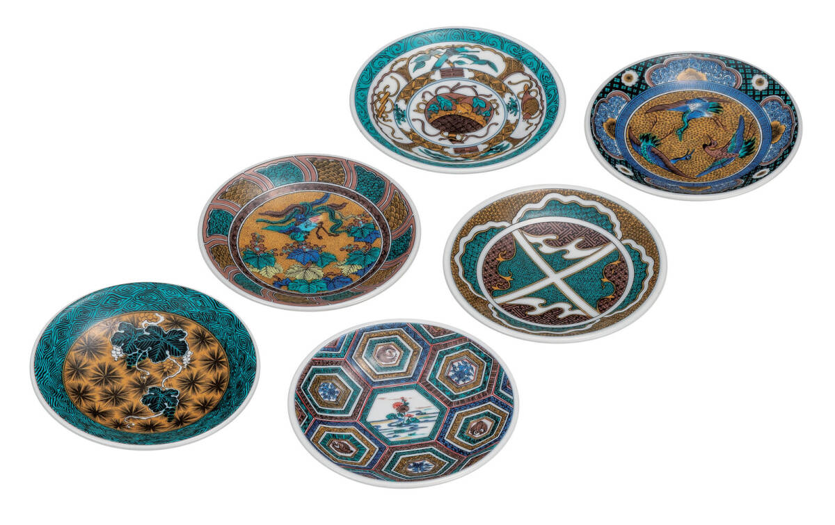 九谷焼! ☆古九谷銘品6選・4号皿セット☆ K9-107 飯碗 飯茶碗 丼 どんぶり 鉢 多用丼 碗 プレート ギフト拍卖