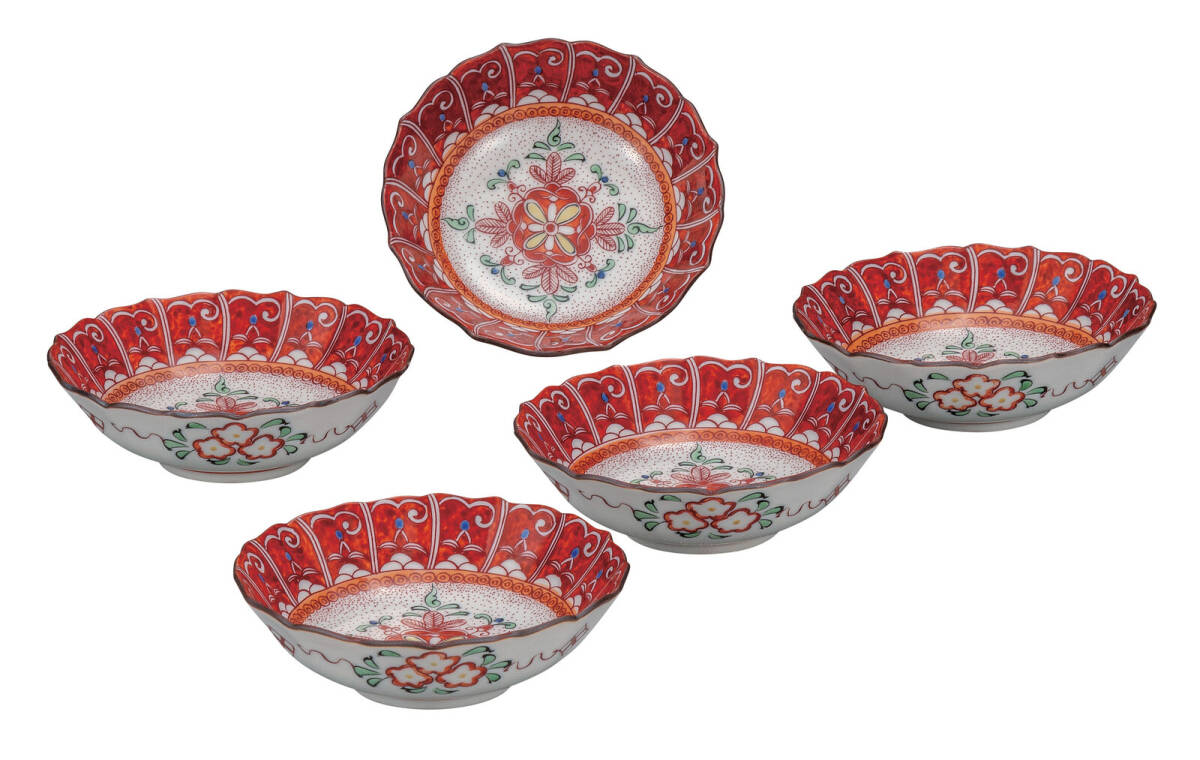 九谷焼! ☆飯田屋・3.8号小鉢揃☆ K9-251 飯碗 飯茶碗 丼 どんぶり 鉢 多用丼 碗 プレート ギフト拍卖