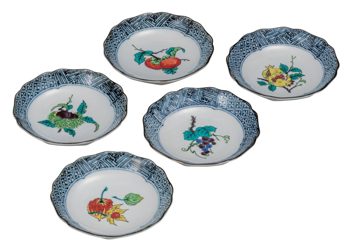 九谷焼! ☆果実4.2号皿セット☆ K9-55 飯碗 飯茶碗 丼 どんぶり 鉢 多用丼 碗 プレート ギフト拍卖