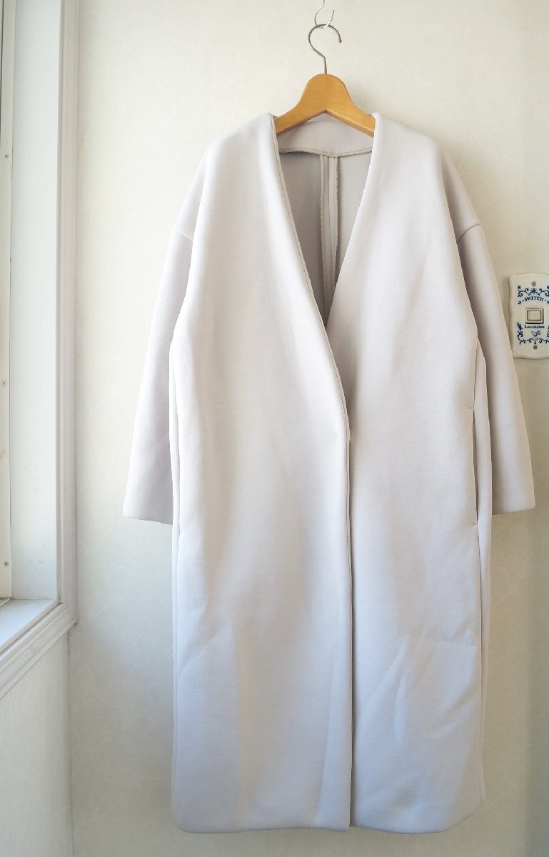 ★ Plage / プラージュ *秋冬ゆったりめ ワンボタン ワイドシルエット コート/ グレージュ 38* 古着のgplus広島 2510t4拍卖