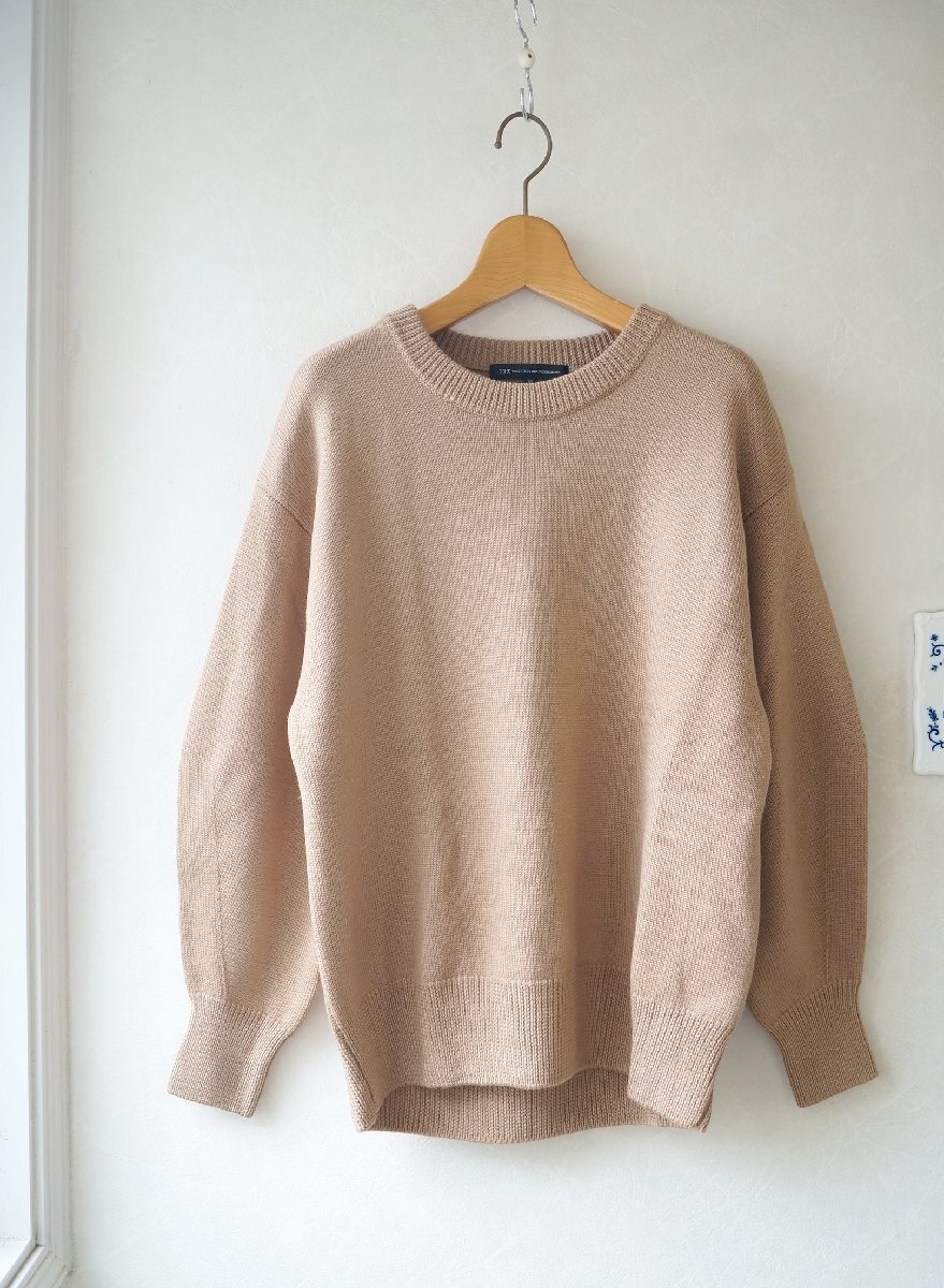 ★”小さいサイズ32” 23区 *秋冬 ミドルウーステッドウールプルオーバー ニット /茶/定価\18,920* 古着のgplus広島 2509t5拍卖