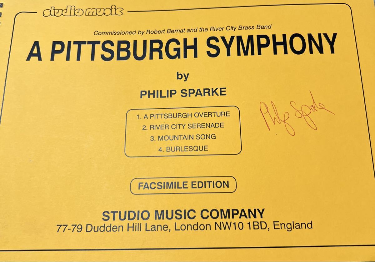 絶版 スパーク ピッツバーグ交響曲 金管バンド版フルスコア拍卖