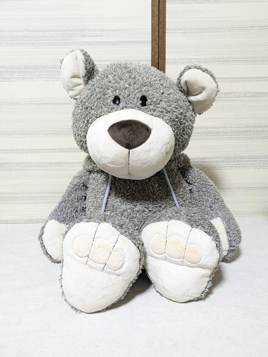 80cm タグ付き NIKI クラシックパーカー ぬいぐるみ ニキ くま ベア ベアー BIG 特大 クラシック パーカー グレー ウインター ウィンター拍卖