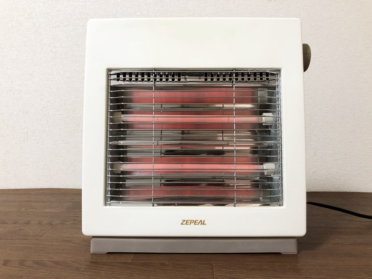 ZEPEAL 電気ストーブ DS-C80F-WH シンプル角型デザイン 出力2段階調整 強・弱 800W/400W 暖房器具 ゼピール 清掃/動作確認済み拍卖