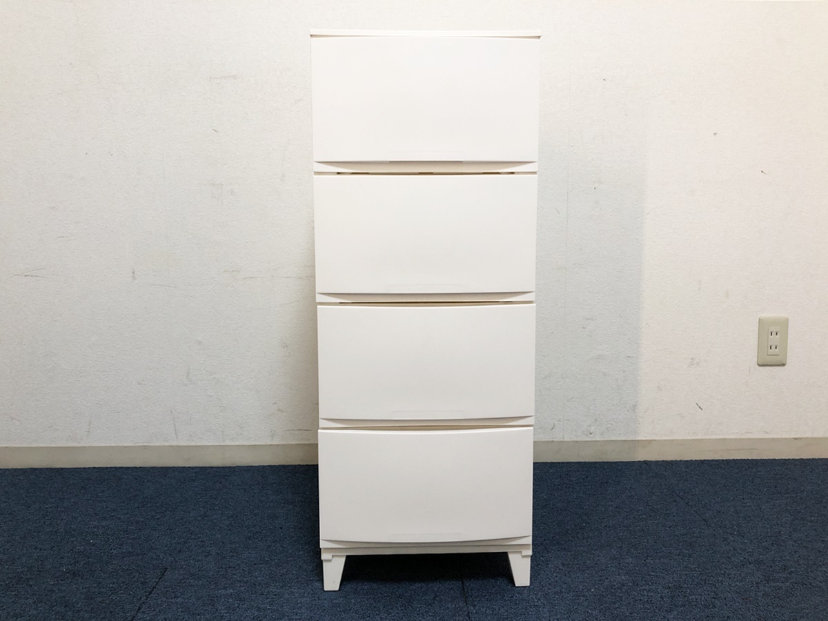 SANIDEA 4段収納ケース ホワイト系マットタイプ 衣装ケース MADE IN JAPAN サンイデア収納ボックス 日本製拍卖