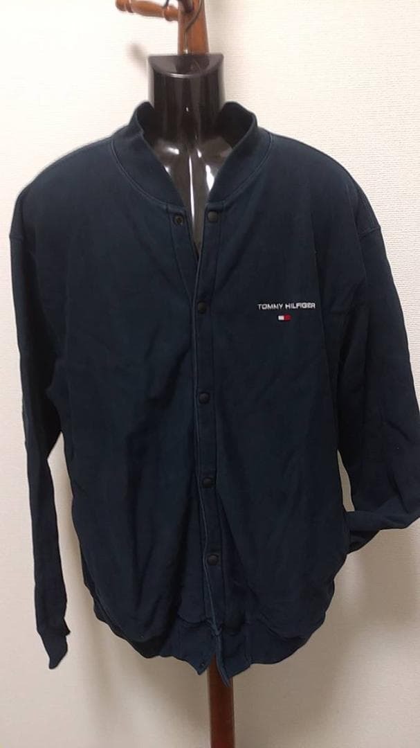 ●送料込み!即決●TOMMY HILFIGER トミー・ヒルフィガー スウェットジャケット 大きいサイズ スナップボタン メンズ拍卖