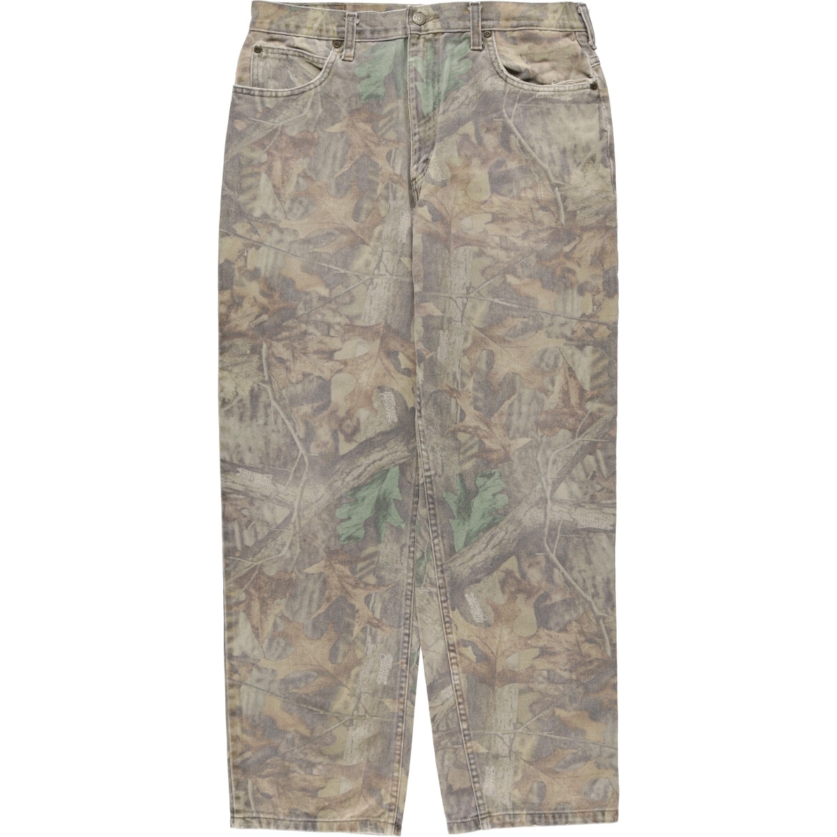 古着 カベラス Cabelas 迷彩柄 リアルツリーカモ テーパードデニムパンツ メンズw34相当 /eaa545573拍卖