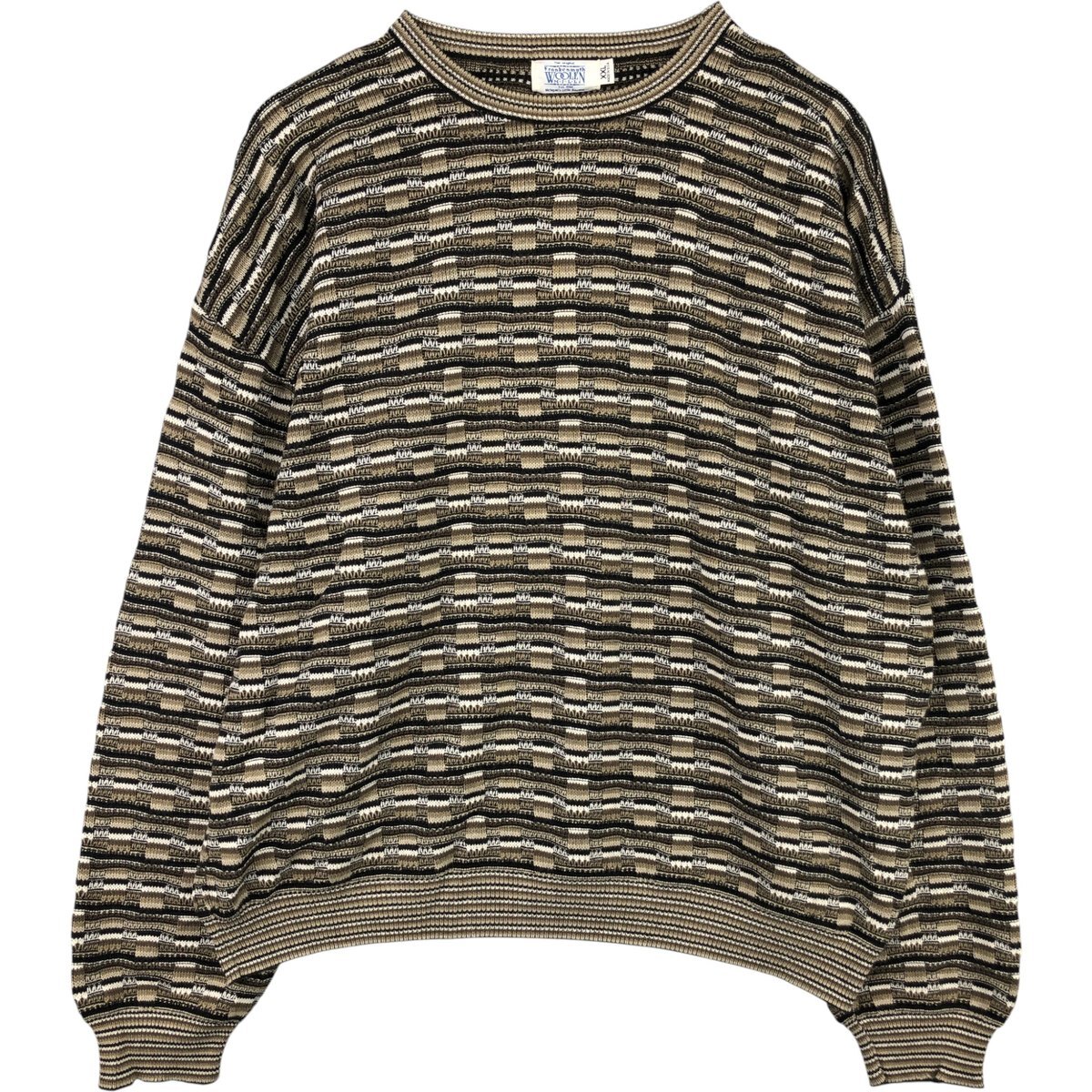 古着 Frankenmuth Woolen Mills 総柄 ニットセーター USA製 メンズXXL相当 /eaa410900拍卖