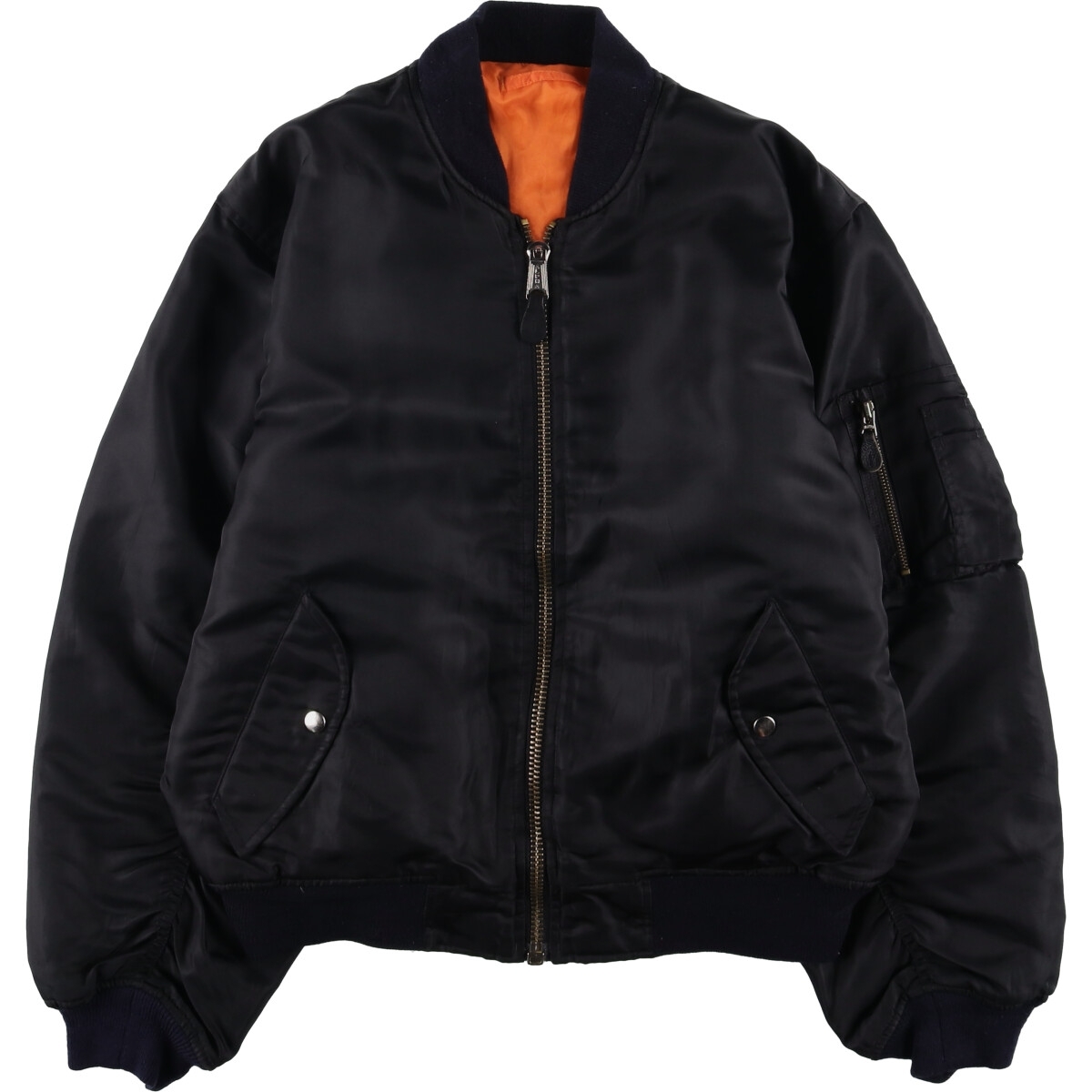 古着 民間品 アルファ ALPHA MA-1タイプ 中綿入り ミリタリー フライトジャケット メンズS相当 /eaa589842拍卖