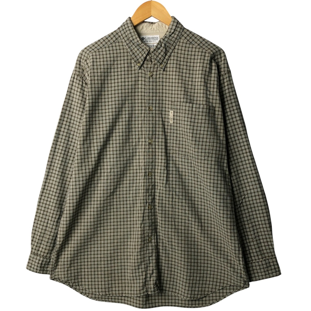 古着 ~00年代 コロンビア Columbia 長袖 ボタンダウンチェックシャツ メンズL相当 /eaa591253拍卖