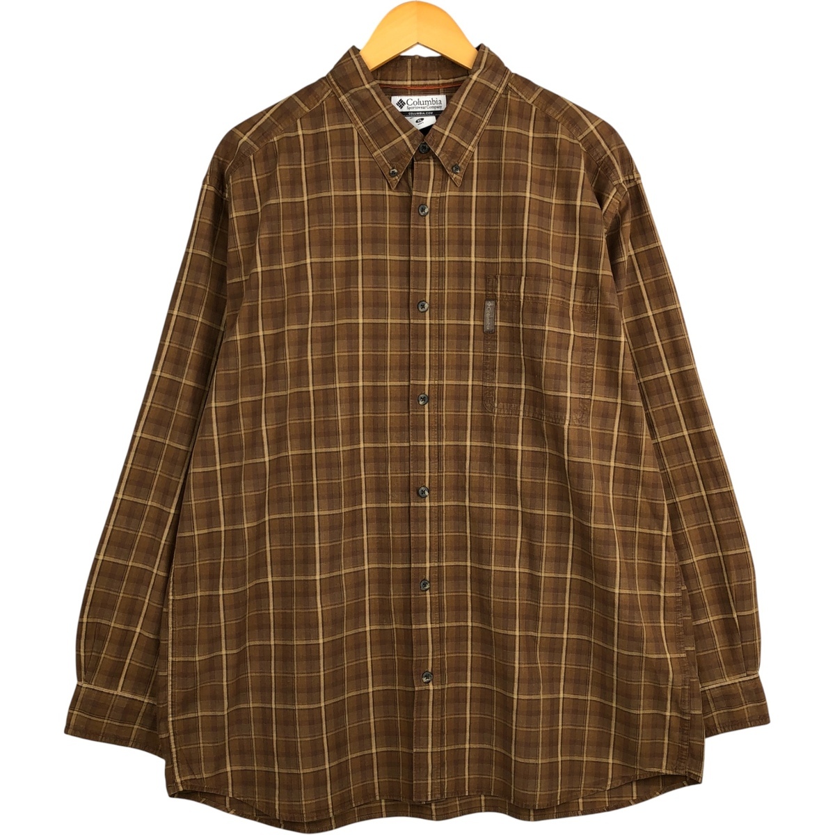 古着 00年代 コロンビア Columbia 長袖 ボタンダウンチェックシャツ メンズXL相当 /eaa594230拍卖