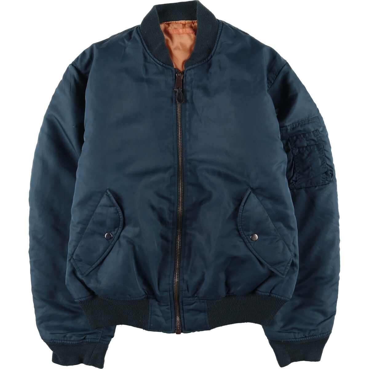 古着 民間品 アルファ ALPHA MA-1タイプ 中綿入り ミリタリー フライトジャケット メンズL相当 /eaa594036拍卖