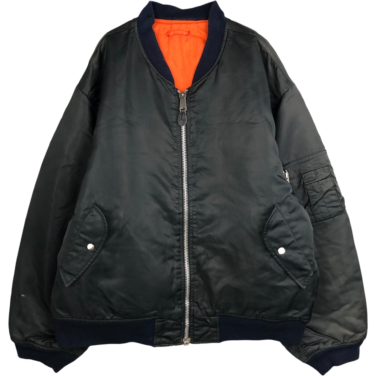 古着 民間品 アルファ ALPHA MA-1タイプ 中綿入り ミリタリー フライトジャケット メンズXXL相当 /eaa591184拍卖