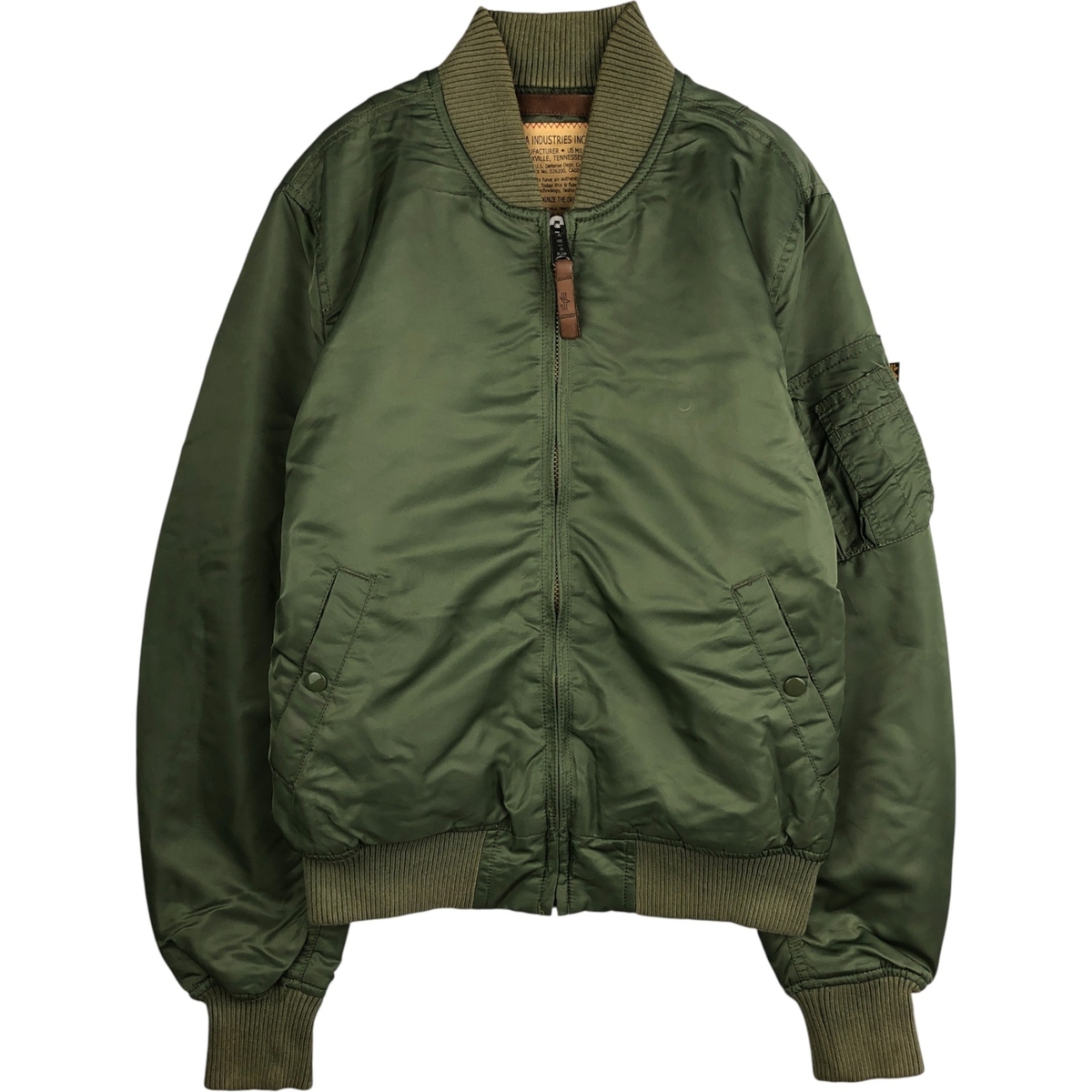 古着 民間品 アルファ ALPHA MA-1タイプ 中綿入り ミリタリー フライトジャケット メンズM相当 /eaa591183拍卖