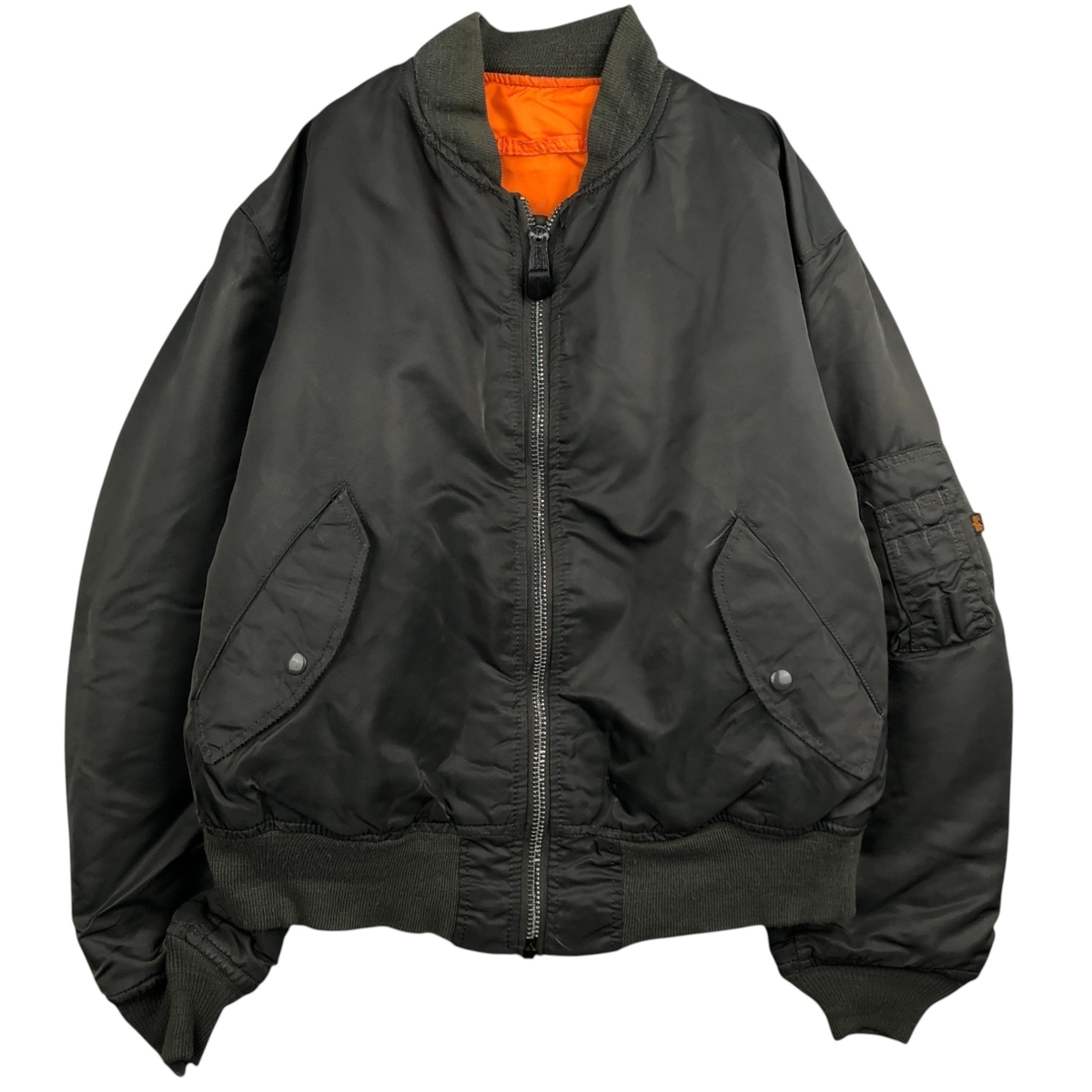 古着 90年代 民間品 アルファ ALPHA MA-1タイプ 中綿入り ミリタリー フライトジャケット USA製 メンズXL相当 ヴィンテージ /eaa591932拍卖