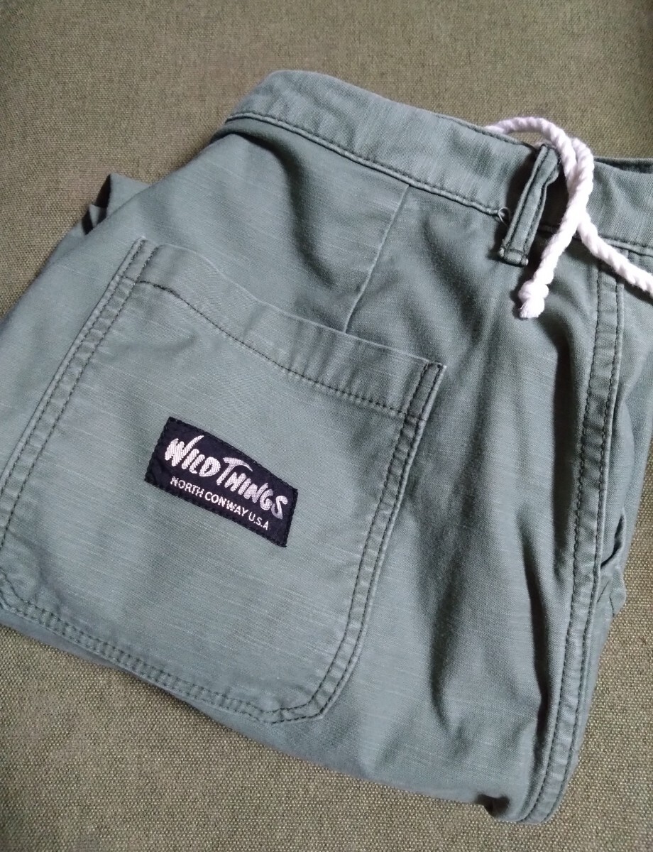WILD THINGS ベイカーパンツ オリーブ L 日本製 ワークパンツ 拍卖