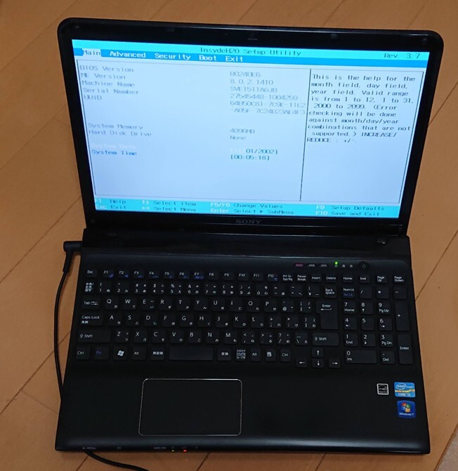 【ジャンク】SONY VAIO SVE151B11N ☆ Core i5 2450M拍卖