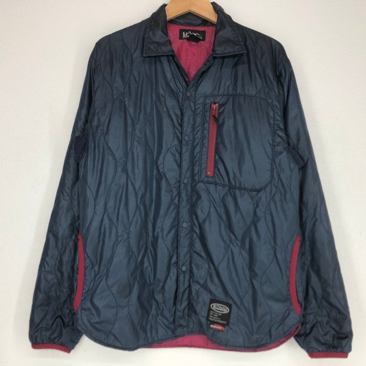 MANASTASH マナスタッシュ PRIMALOFT プリマロフト キルティングジャケット ナイロンジャケット SIZE: L ネイビー/パープル MH632025100403拍卖