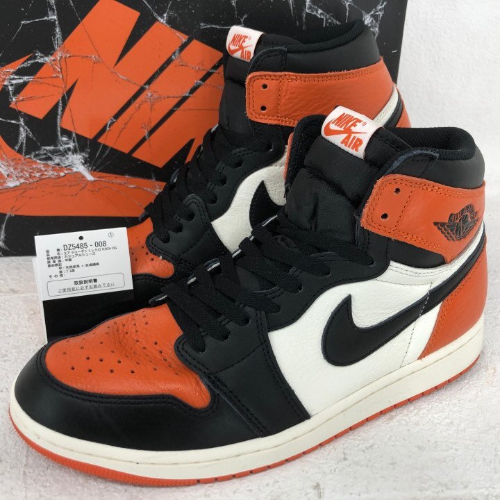 NIKE AIR JORDAN 1 RETRO HIGH OG ナイキ エアジョーダン 1 レトロ シャッタード バックボード 箱有 DZ5485-008 SIZE: 28cm MH632025101418拍卖