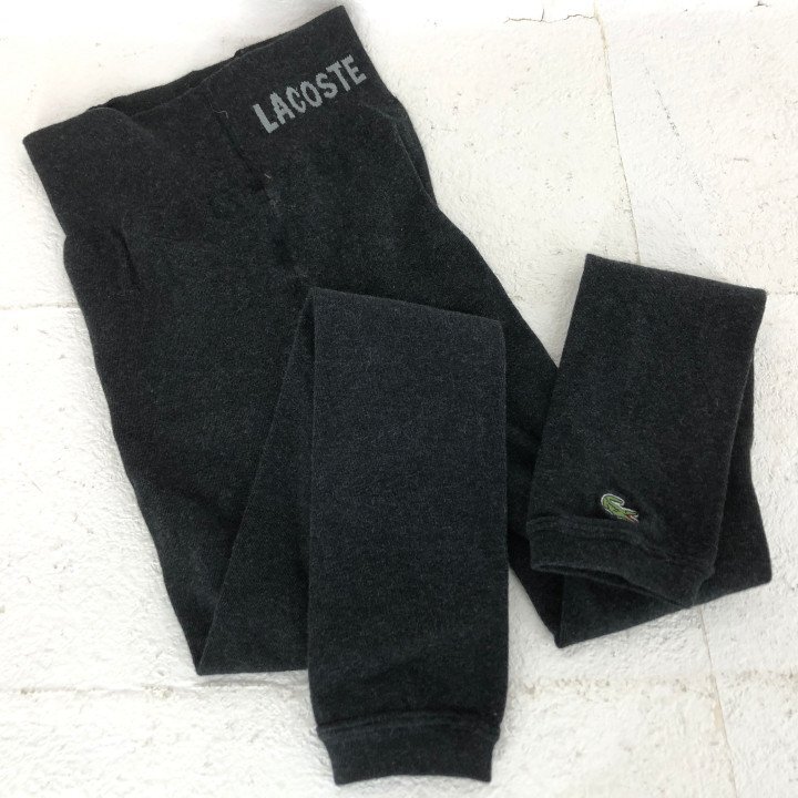 LACOSTE ラコステ レギンス スパッツ SIZE: 150cm ~165cm レディース M~L チャコールグレー LU632025101008 拍卖