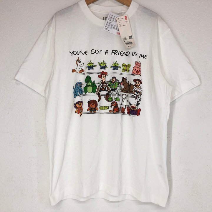 UNIQLO ユニクロ タグ付き ピクサーアート UT グラフィックTシャツ トイストーリー 三上数馬 SIZE: M ホワイト LH632025101216拍卖