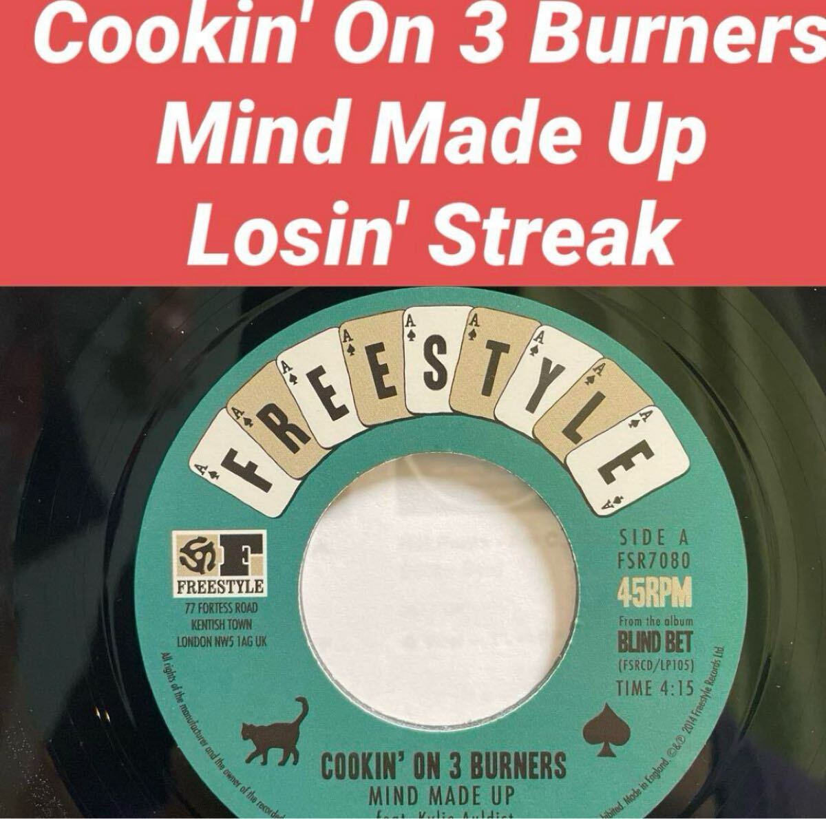 【7インチ】Cookin' On 3 Burners - Mind Made Up FUNK SOUL 45 現行ファンク 7inch 7拍卖