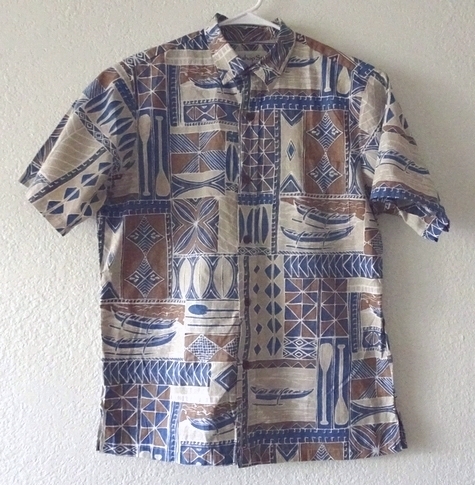 美品●ハワイ アロハシャツ リバースプリント bishop st. ●L拍卖