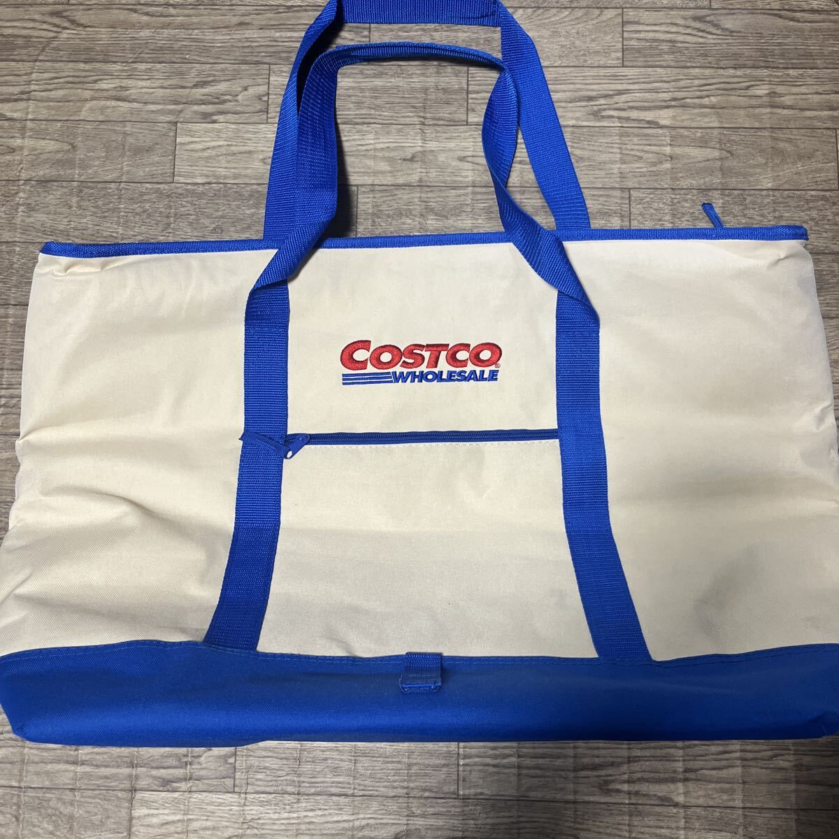 コストコ COSTCO エコバッグ 大容量 キャンバストートバッグ 保冷バッグ ブルー拍卖